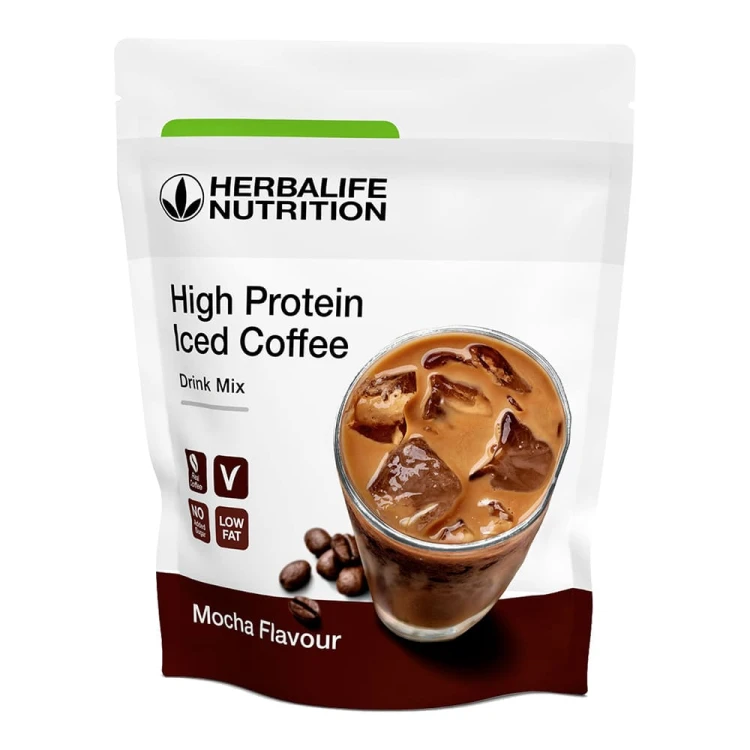 Wysokoproteinowa kawa mrożona o smaku mocha