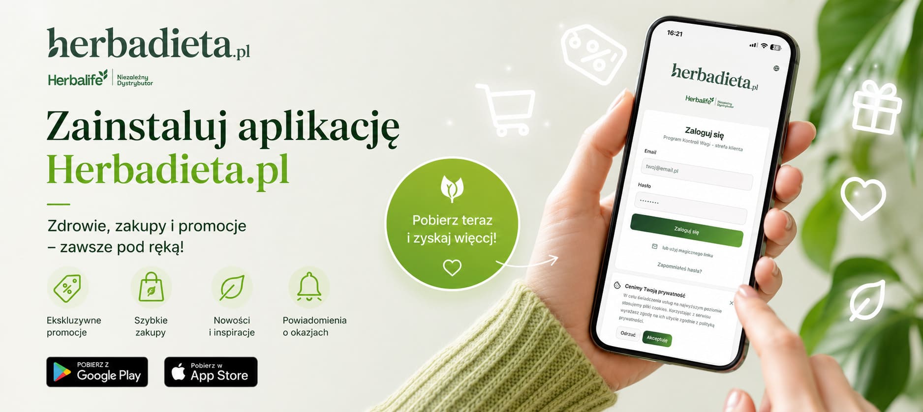 Strefa Klienta HerbaDieta, aplikacja webowa do programu Herbalife