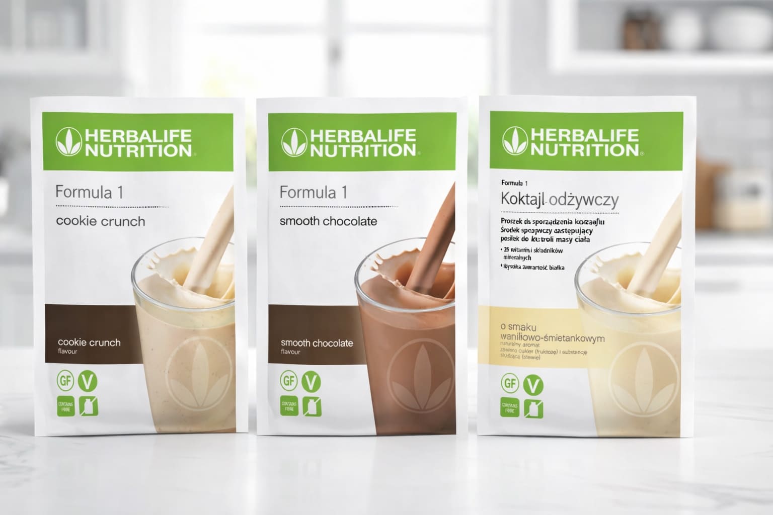 Koktajl Herbalife Formuła 1 w saszetkach, wygodny koktajl odżywczy