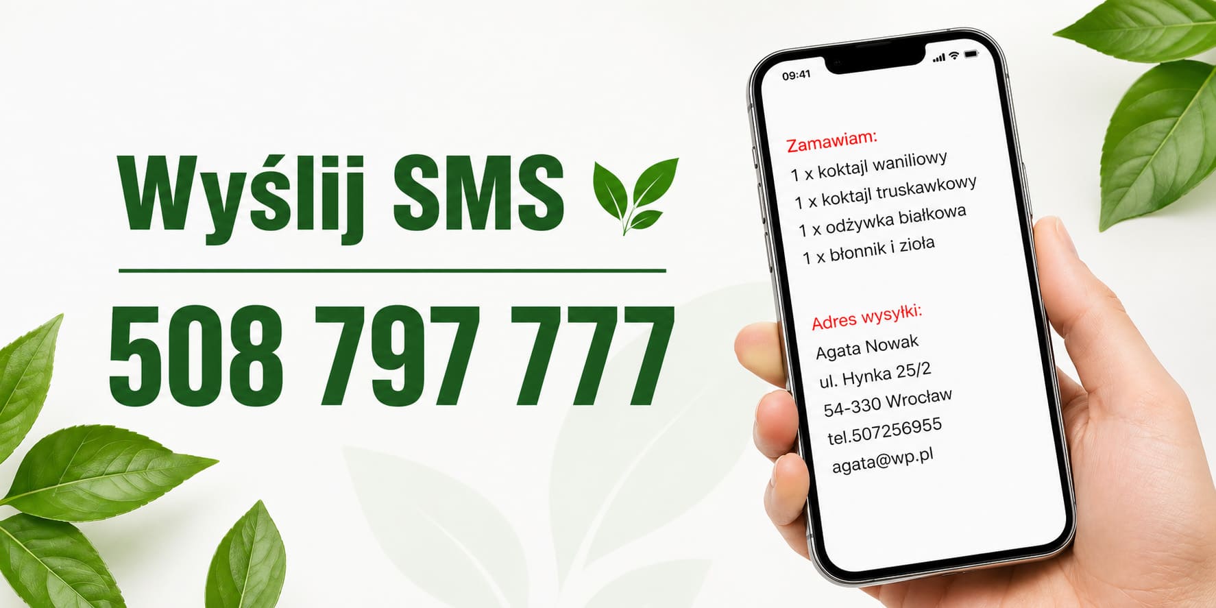 Zamówienie Herbalife przez SMS w sklepie HerbaDieta.pl